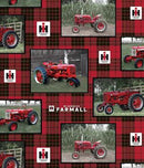 SYK Farmall Tractor Plaid Allover - 10175-8 - Cotton Fabric