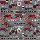 SYK Farmall Plank Farmall Tractors Combos - 10542-GRAY - Cotton Fabric