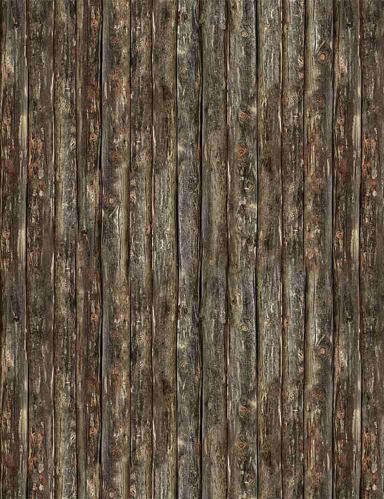 TT Dark Wood Siding - C8043-BROWN - Cotton Fabric