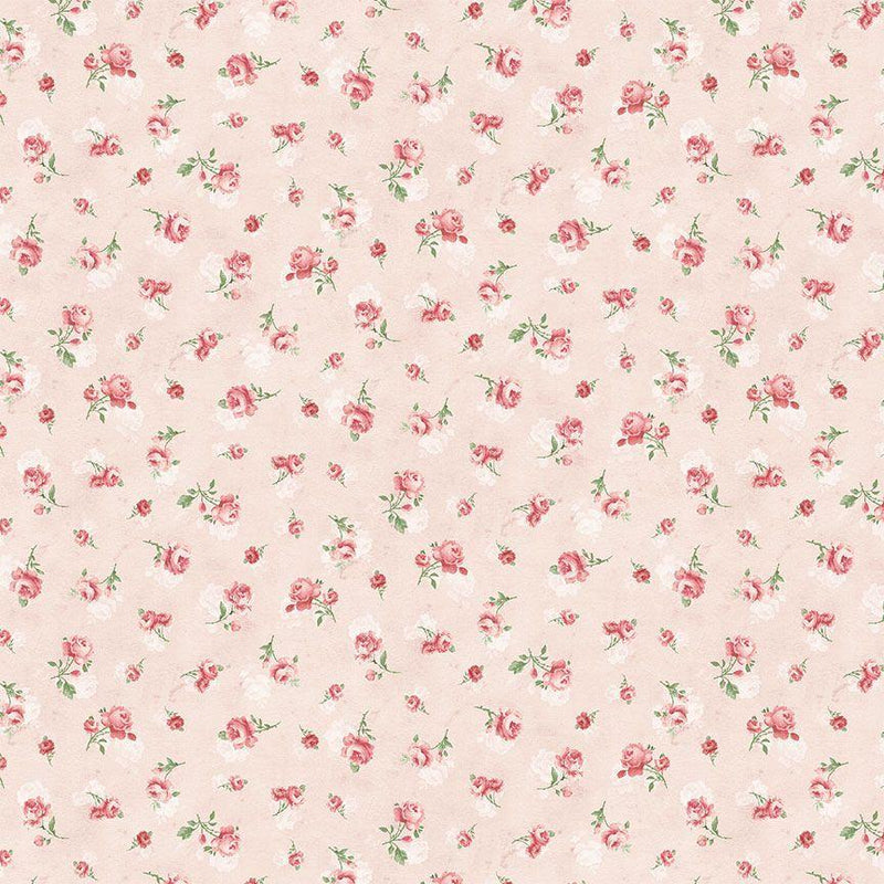 TT Jardin Tossed Mini Roses - CD2565-PINK - Cotton Fabric
