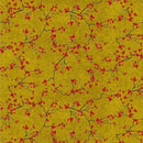 TT Lotus Garden Cherry Blossoms Branches Metallic - CM3667-GOLD - Cotton Metallic Fabric