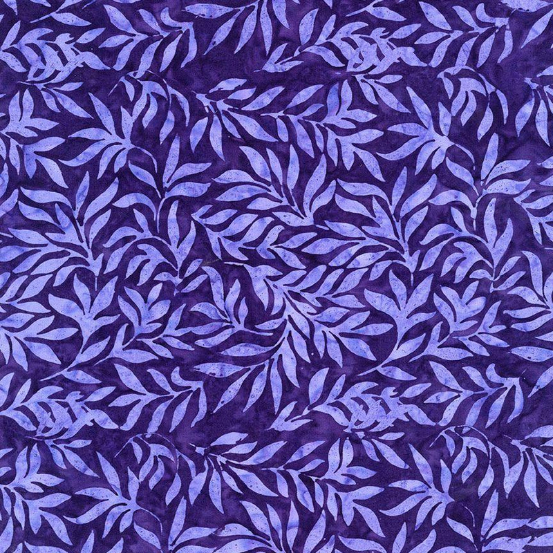 TT Tonga Dreamer Batiks Soothing Leaves - B8630-JAZZ - Cotton Fabric