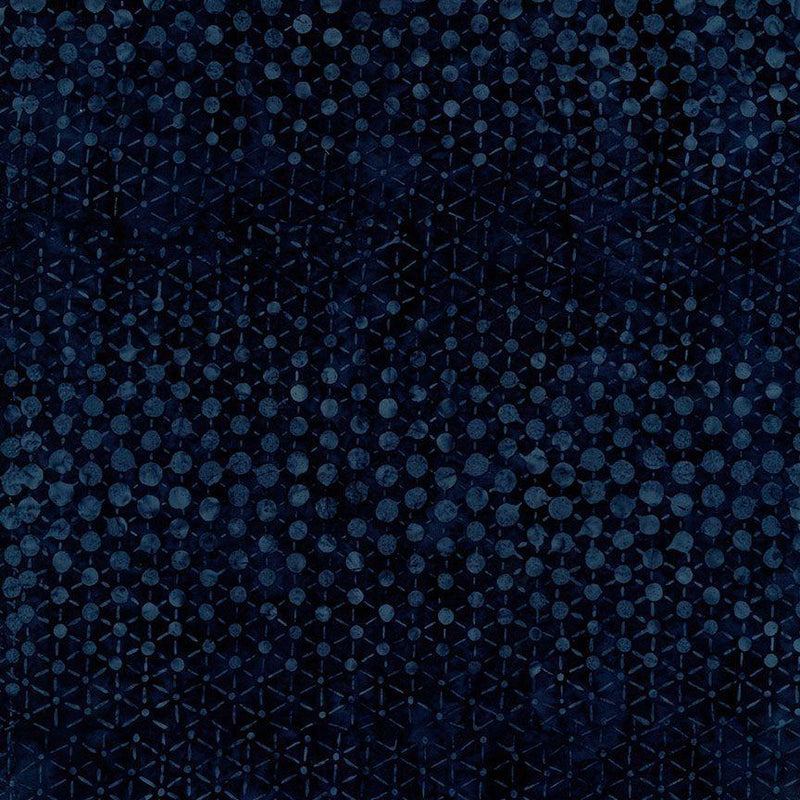 TT Tonga Liberty Batiks Geo Floral Shape - B2695-PATRIOT - Cotton Fabric
