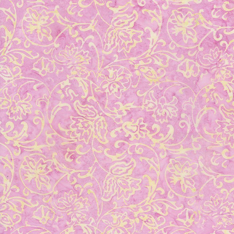 TT Tonga Pixie Batiks Gilded Scroll - B2220-PEONY - Cotton Fabric