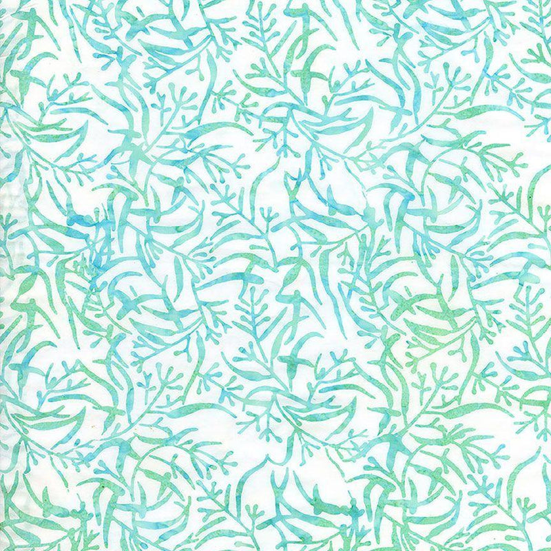 TT Tonga Splash Batiks Leafty Florals - B2516-OASIS - Cotton Fabric
