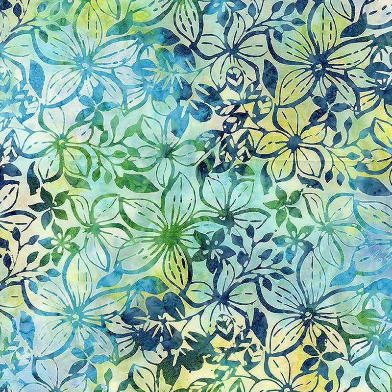 TT Tonga Splash Batiks Star Flowers - B1605-SPLASH - Cotton Fabric