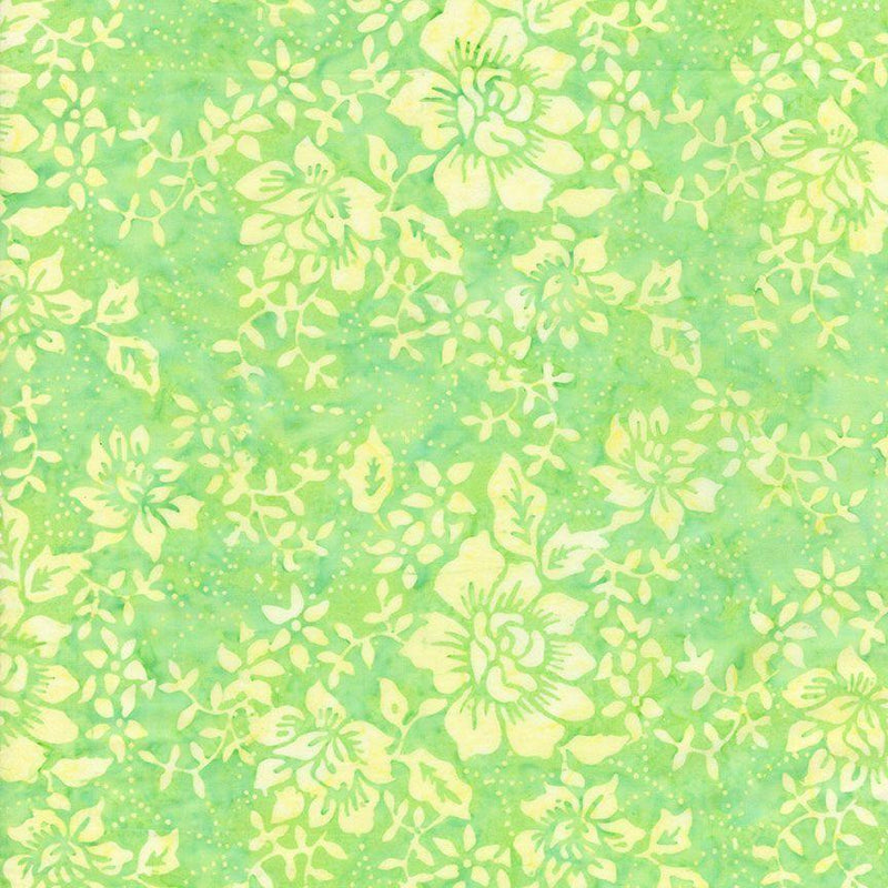 TT Tonga Splash Batiks Summer Florals - B1758-APPLE - Cotton Fabric