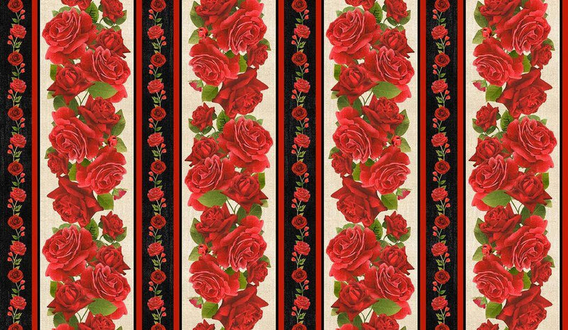 TT Vintage Rose - CD2203-MULTI - Cotton Fabric