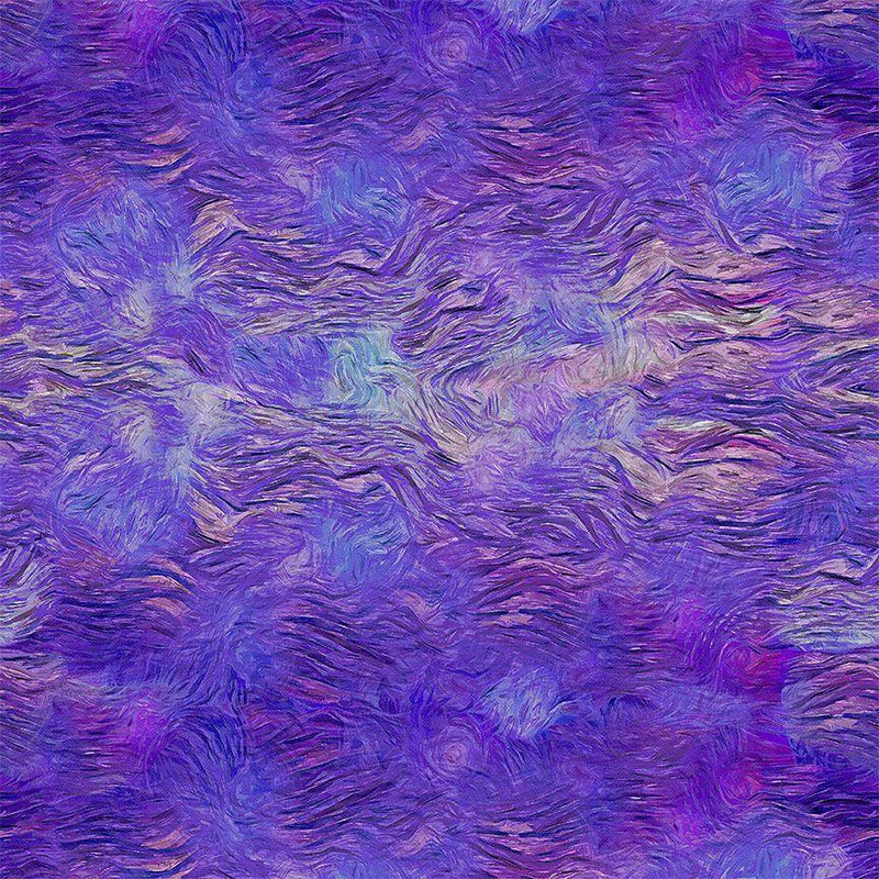 TT Wild Iris - Impasto Art Texture CD2334-PURPLE - Cotton Fabric