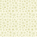 TT Winter Rose Metallic Snowflakes - CM2899-CREAM - Cotton Metallic Fabric
