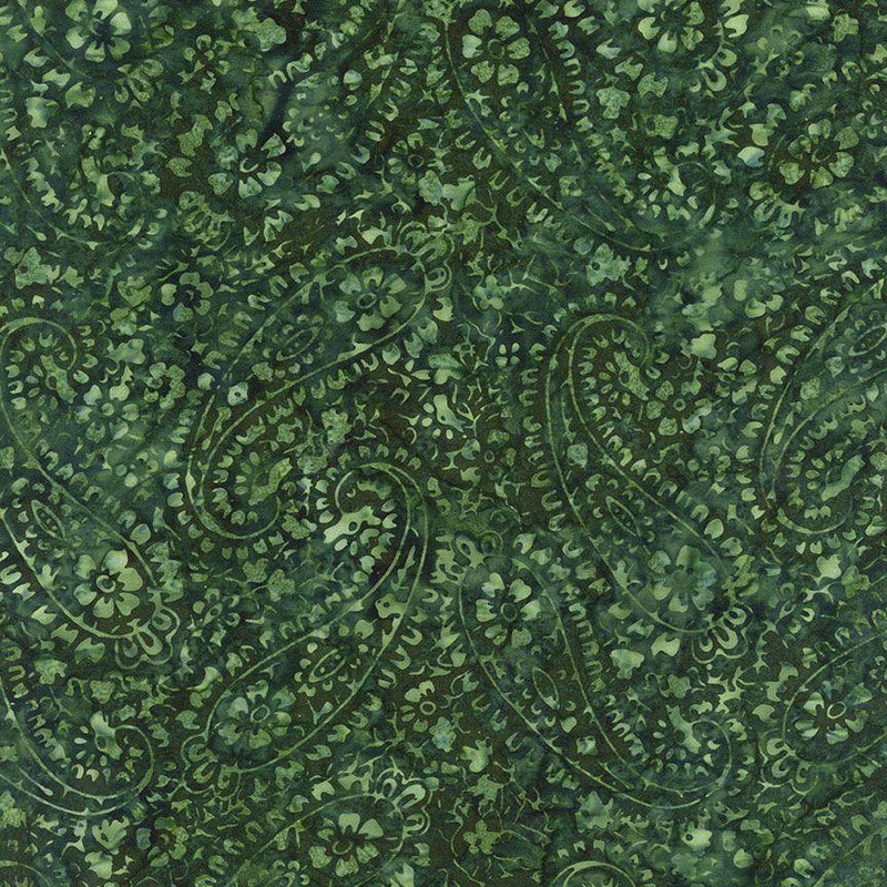 TT XTONGA- 108" Floral Paisley - B2329-GREEN - Cotton Fabric