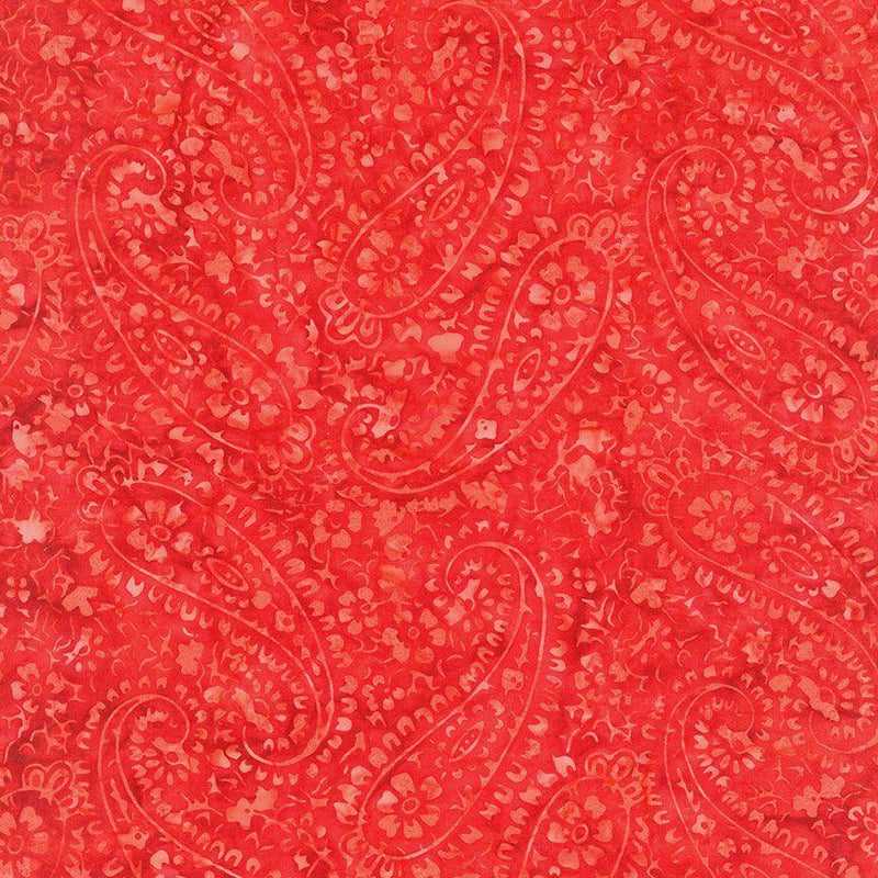 TT XTONGA- 108" Floral Paisley - B2329-RED - Cotton Fabric