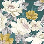 WHM Blake Elegant Bouquet - 53662-3 Spruce - Cotton Fabric