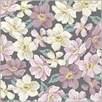 WHM Blake Packed Floral - 53664-2 Charcoal - Cotton Fabric