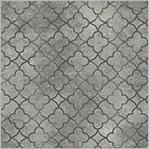 WHM Blake Quatrefoil - 53665-7 Stone - Cotton Fabric