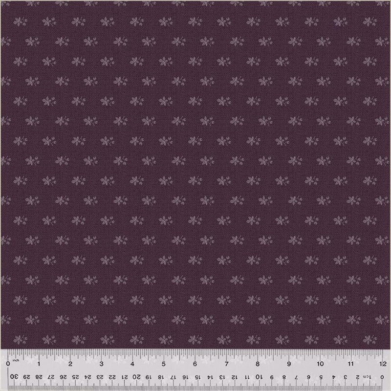 WHM Circa: Purple Ditsy Stem - 53952-2 Plum - Cotton Fabric