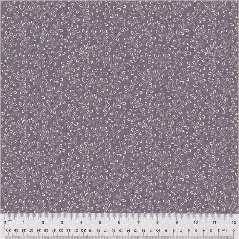 WHM Circa: Purple Stitched Vine - 53951-3 Purple - Cotton Fabric