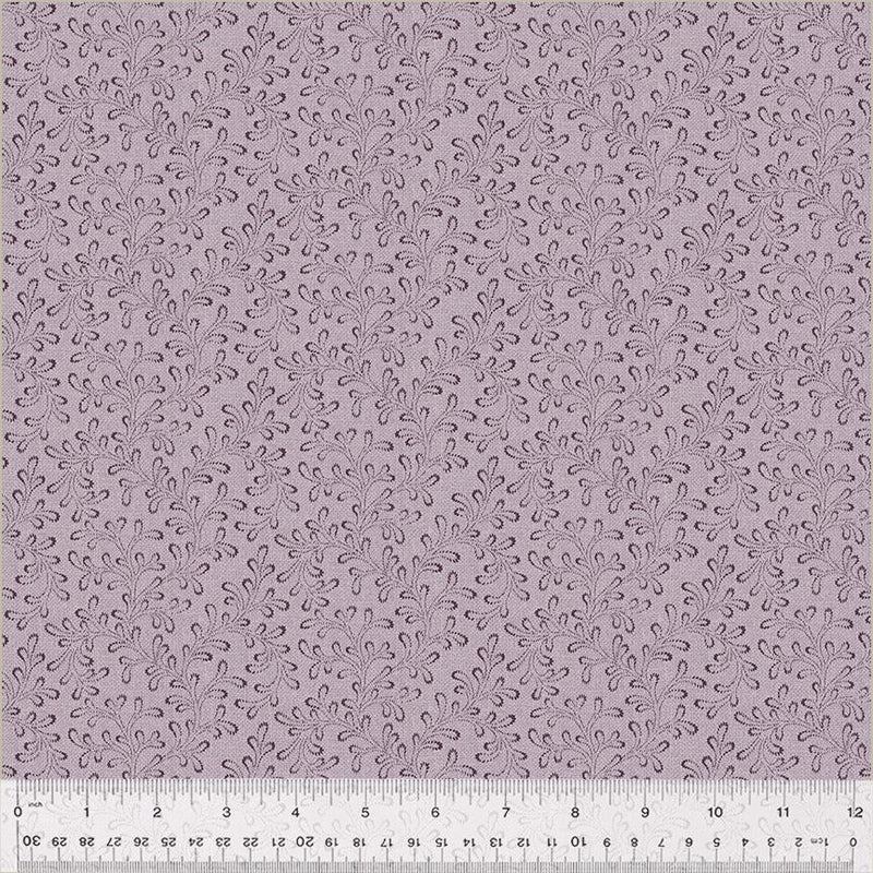 WHM Circa: Purple Stitched Vine - 53951-5 Lavender - Cotton Fabric