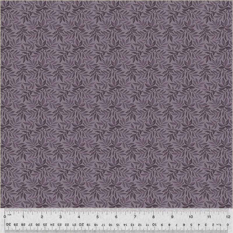 WHM Circa: Purple Vining Leaves - 53950-3 Purple - Cotton Fabric