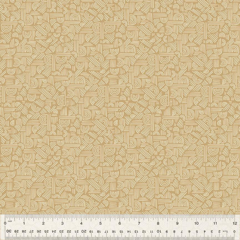 WHM Creme de la Creme Labyrinth - 53565B-6 Butterscotch - Cotton Fabric