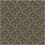 WHM Oxford Flower Drops - 53892-5 Brown - Cotton Fabric