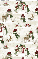 WP Woodland Snowmen - 27735-273 - Cotton Fabric