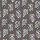 3 WISHES Animal Hugs 15042-DKGRAY - Cotton Fabric