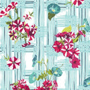 AG Floralish FSH-17408 Aqua - Cotton Fabric