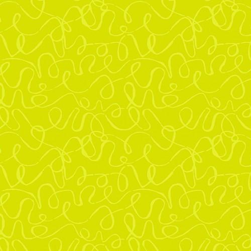 AND Scribbles Lime 8889-G5 - Cotton Fabric