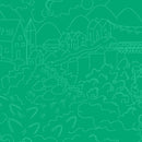 AND Sun Print Luminance A-8071-G Emerald - Cotton Fabric