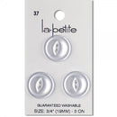 BLC La Petite Buttons White 3/4" - 3 Count