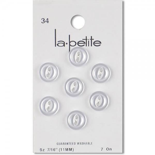 BLC La Petite Buttons White 7/16" - 7 Count
