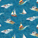 BLK Going Places, 9833-77 BLue - Cotton Fabric