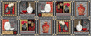 BLK Narumi Blocks With Vases Panel - 9926-95 Gray - Cotton Fabric