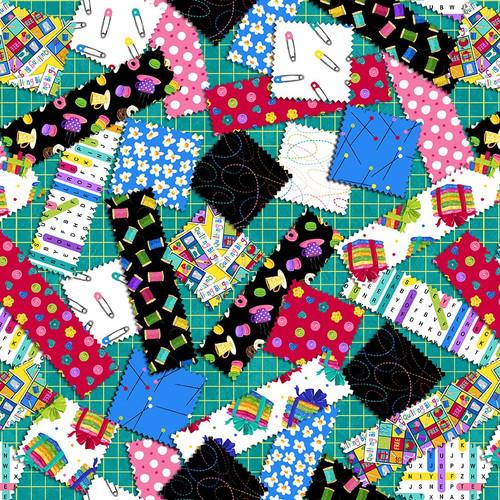 BLK Quilter's Haven - 2995-67 Teal - Cotton Fabric