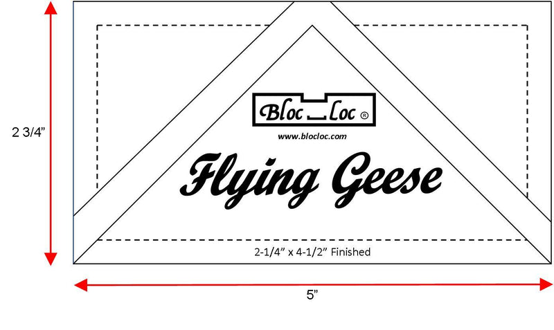 BLOC LOC Flying Geese Ruler - FG 2.25" x 4.5" - Rulers