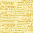 BTX Amendment Names Yellow 12321-33 - Cotton Fabric