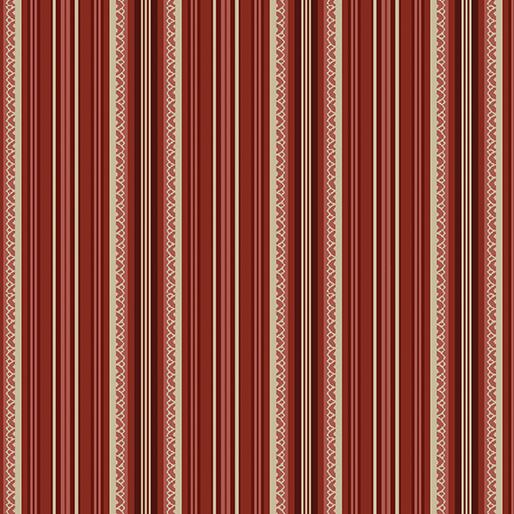 BTX Color Traditions Arbor Stripe Red 5462-10 - Cotton Fabric