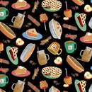 BTX Falling For Gnomes 14233-12 Black - Cotton Fabric