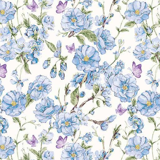 BTX Judy's Bloom 13552-50 Blue - Cotton Fabric