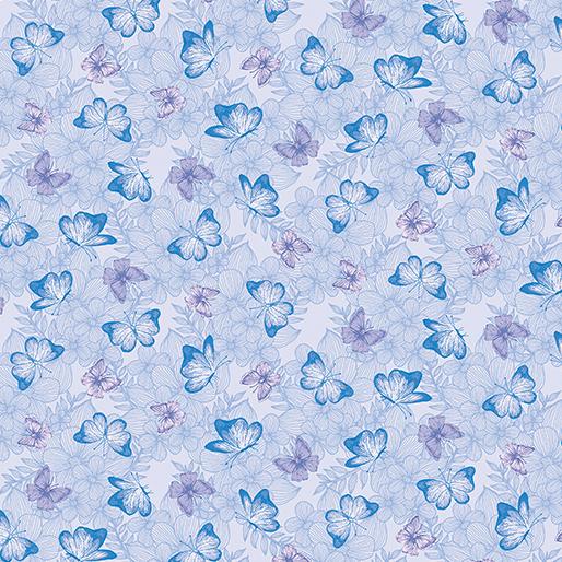 BTX Judy's Bloom 13553-50 Blue - Cotton Fabric