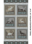 BTX Modern Lodge Panel 06961-13 Moose Bear - Cotton Fabric
