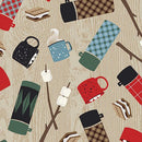 BTX Moose Creek Lodge - Campfire Treats 12921-70 Tan - Cotton Fabric