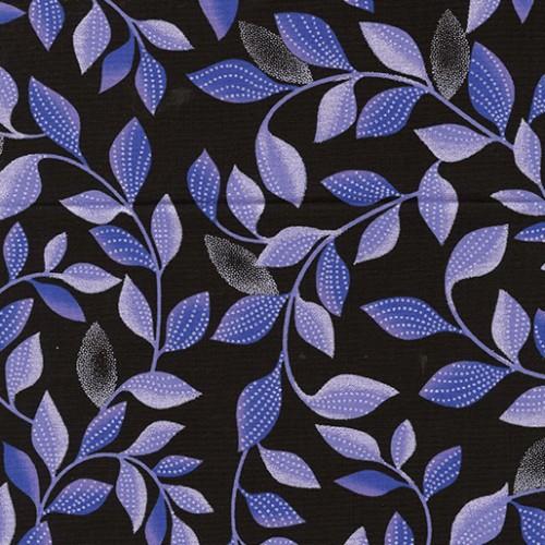 BTX Pearl Reflections 8806P-66 Black/Purple - Cotton Fabric