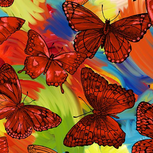 BTX Rainforest Butterflies 6862-37 Multi - Cotton Fabric