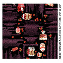 BTX Strawberry Fields Forever 9772-12 Desserts Black - Cotton Fabric