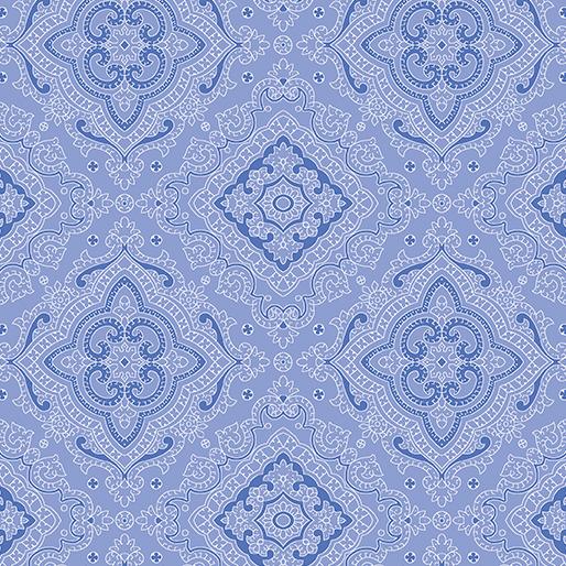 BTX The Drawing Room Tea Table - 17013-50 Blue - Cotton Fabric