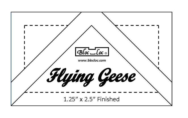 Bloc Loc Flying Geese Square Up Ruler 1.25 x 2.5 Inch