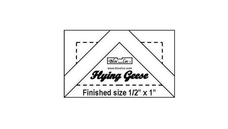 Bloc Loc Flying Geese Square Up Ruler FG 1/2 X 1 - Ruler