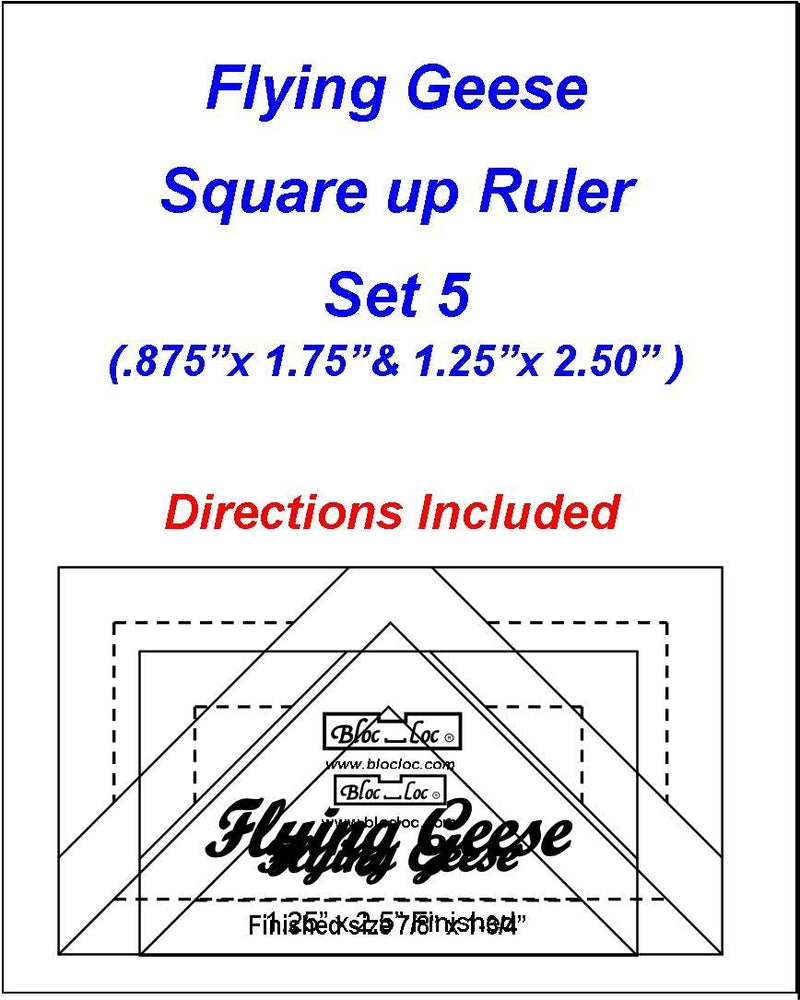 Bloc Loc Flying Geese Square Up Ruler Set 5 - FG-Set